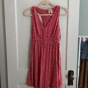 Red floral sundress